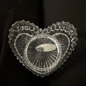 24% lead crystal heart shape candle holder